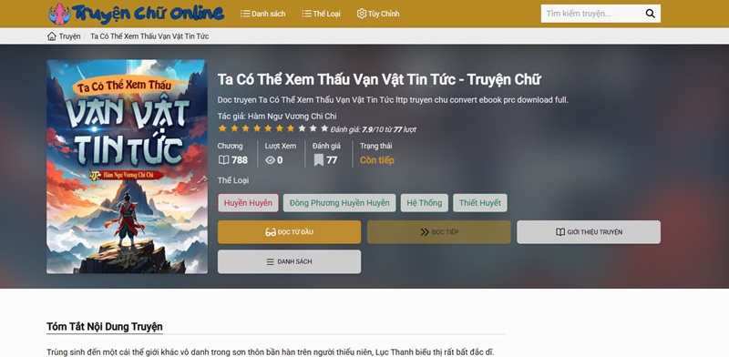 Web truyện chữ hay: Ta Có Thể Xem Thấu Vạn Vật Tin Tức Hàm Ngư Vương Chi Chi – Trải nghiệm dị năng thấu thị đỉnh cao